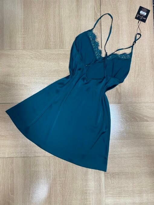 Ensemble Nuisette Peignoir - Vert - En Dentelle – Image 4