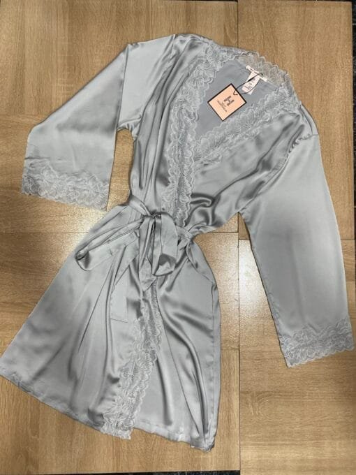 Ensemble Nuisette Peignoir - Gris - – Image 2