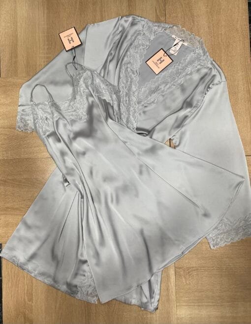 Ensemble Nuisette Peignoir - Gris -