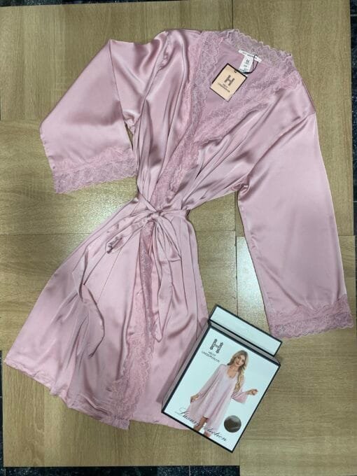 Ensemble Nuisette Peignoir - Rose - – Image 2