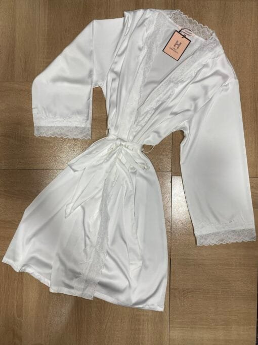 Ensemble Nuisette Peignoir - Blanc - – Image 2