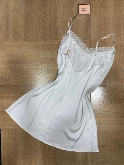 Ensemble Nuisette Peignoir - Blanc - – Image 4