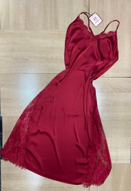 Ensemble Nuisette Peignoir - Rouge - Long – Image 3