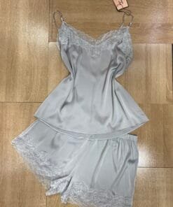 Bustier Short En Satin "Gris "