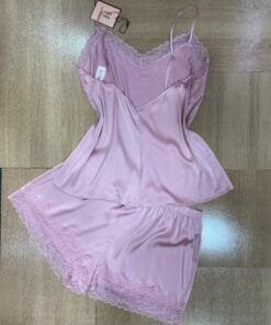 Bustier Short En Satin "Rose "