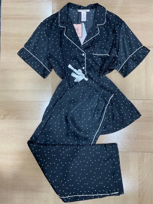 Pyjama Demi-manche " Noir" Boutonnée