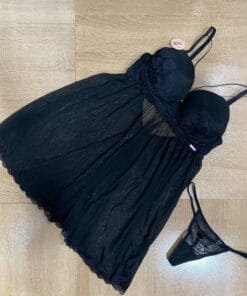 Nuisette + bas ' Noir '