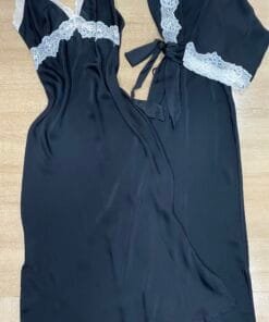 Nuisette Peignoir ' Noir ' Long