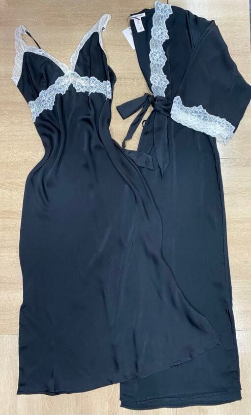 Nuisette Peignoir ' Noir ' Long