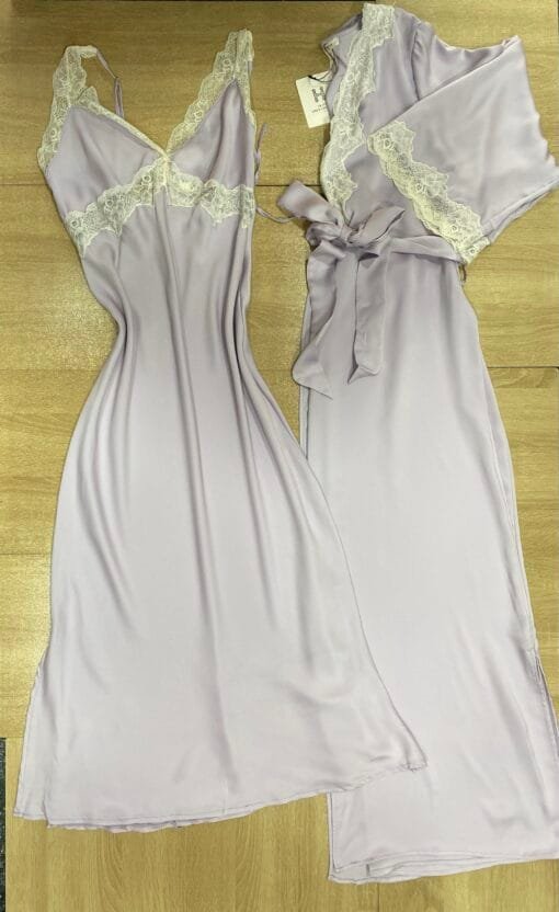 Nuisette Peignoir ' Mauve ' Long