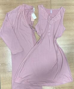 Nuisette peignoir ‘ Rose ´ En Cotton