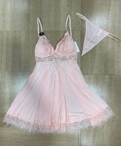 Nuisette- Bas string ' Rose '