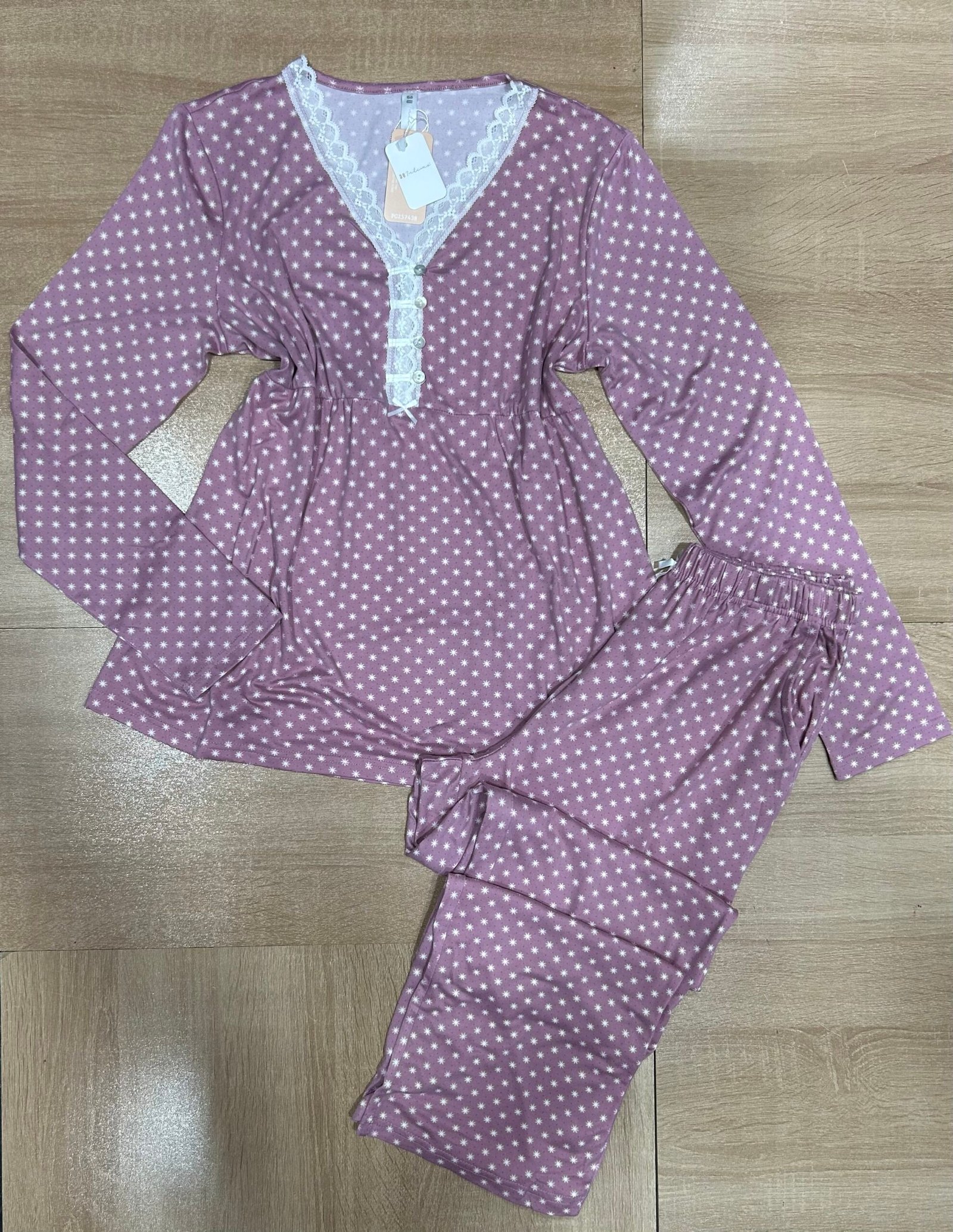 Pyjama manche Longue ' Mauve ' Etoil