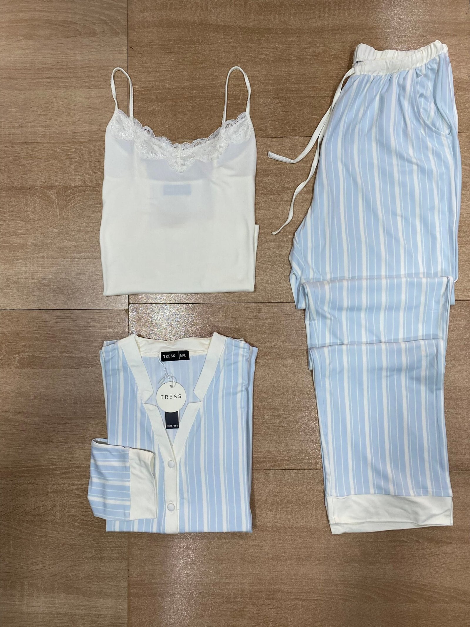 Pyjama 3 pièces ' Bleu ' en cotton