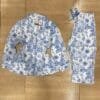 Pyjama Boutonnée ' Bleu ' en cotton