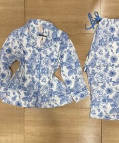 Pyjama Boutonnée ' Bleu ' en cotton