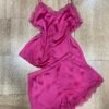 Short Bustier ' Fushia ' En Satin