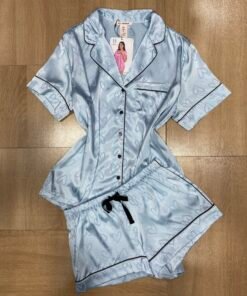 Pyjama Short ' Bleu ' Boutonnée