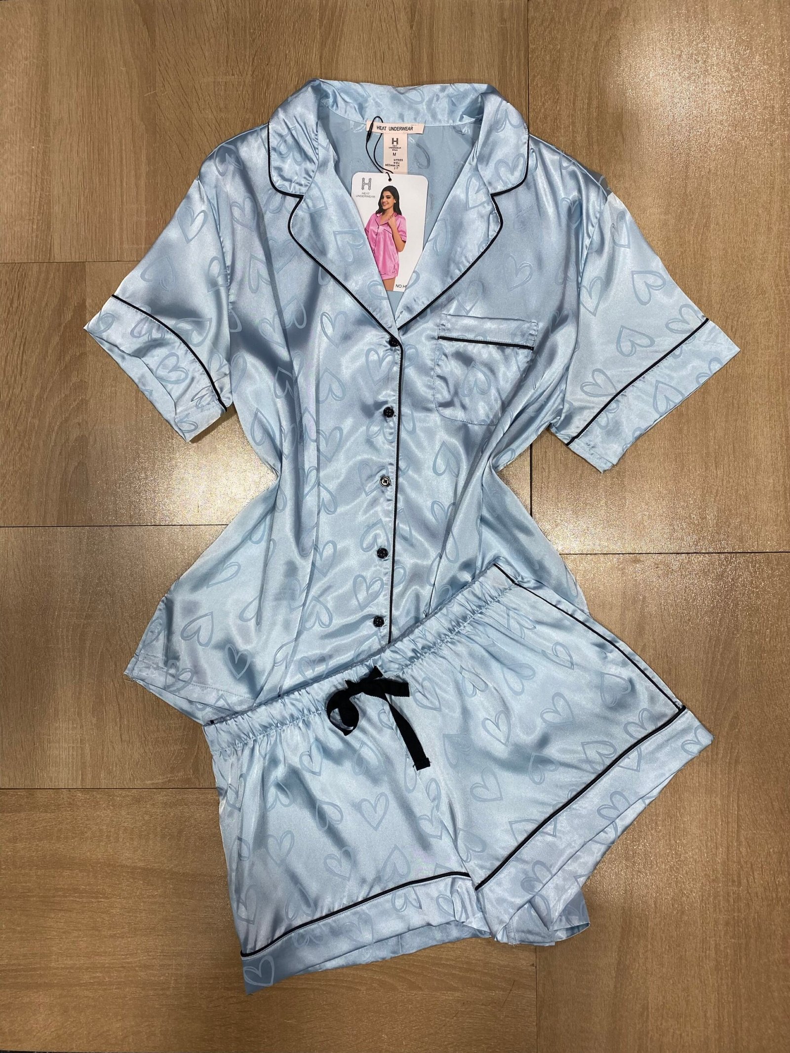 Pyjama Short ' Bleu ' Boutonnée