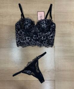 Ensemble Corset-String " Noir "