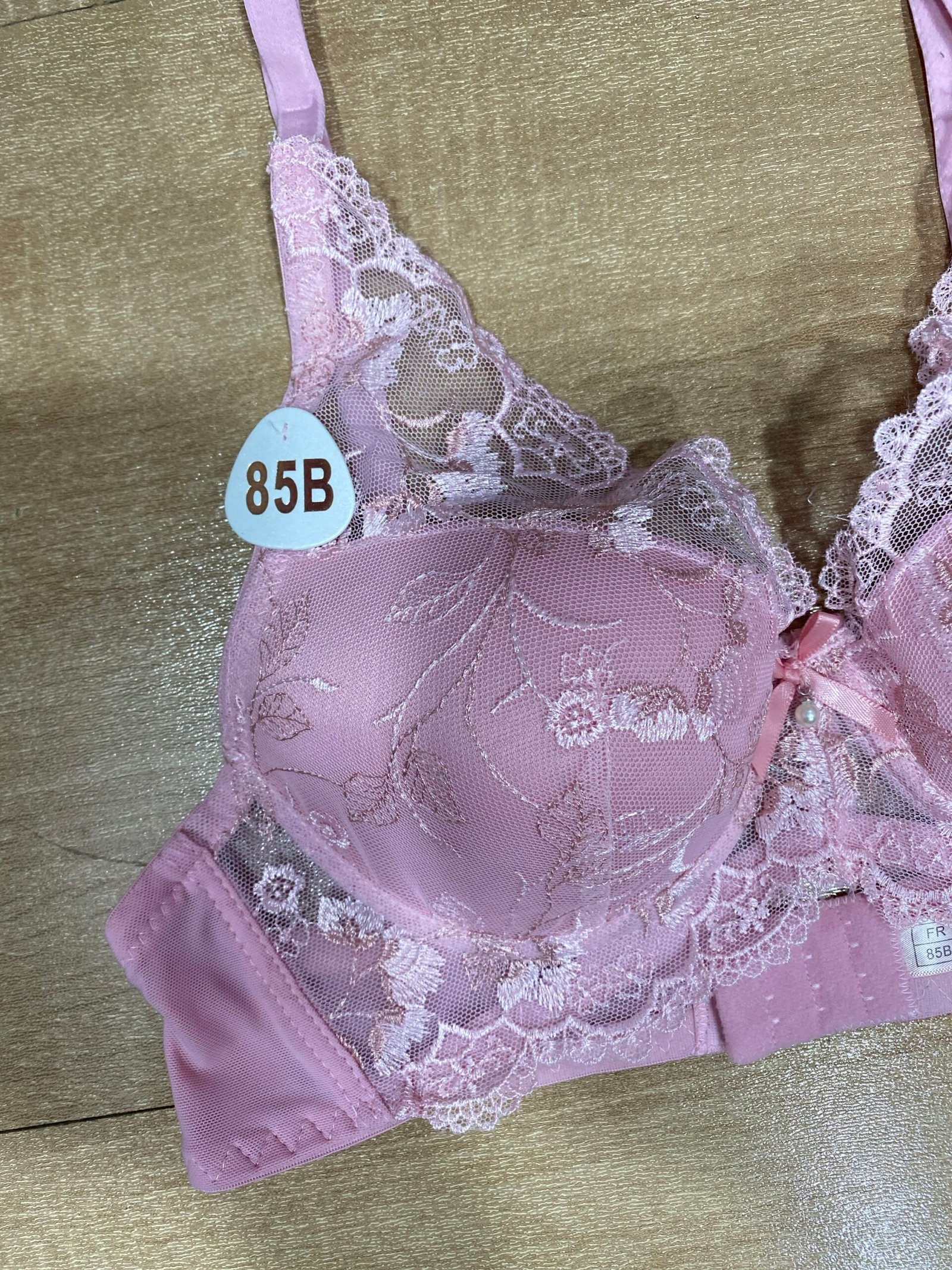 Ensemble Soutien - String " Rose " détails en dentelle – Image 2