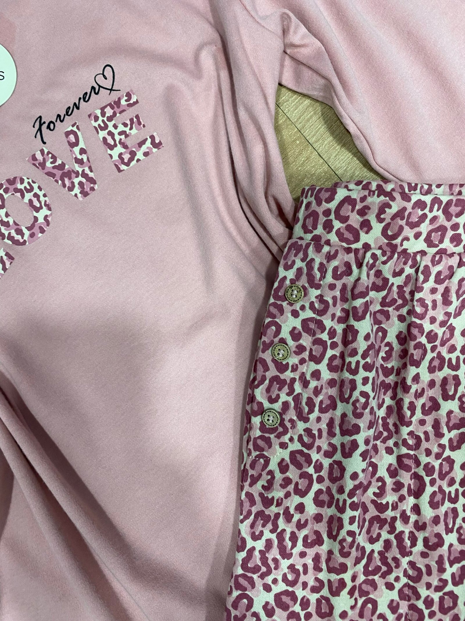 Pyjama manche longue ‘ Rose ´ léopard – Image 2