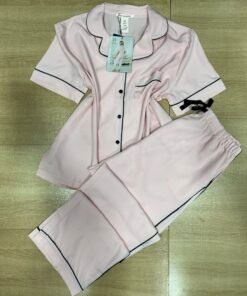 pyjama demi manche ' Rose ' Boutonnée