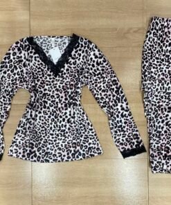 Pyjama Manche Longue ' Rose ' motif tigré