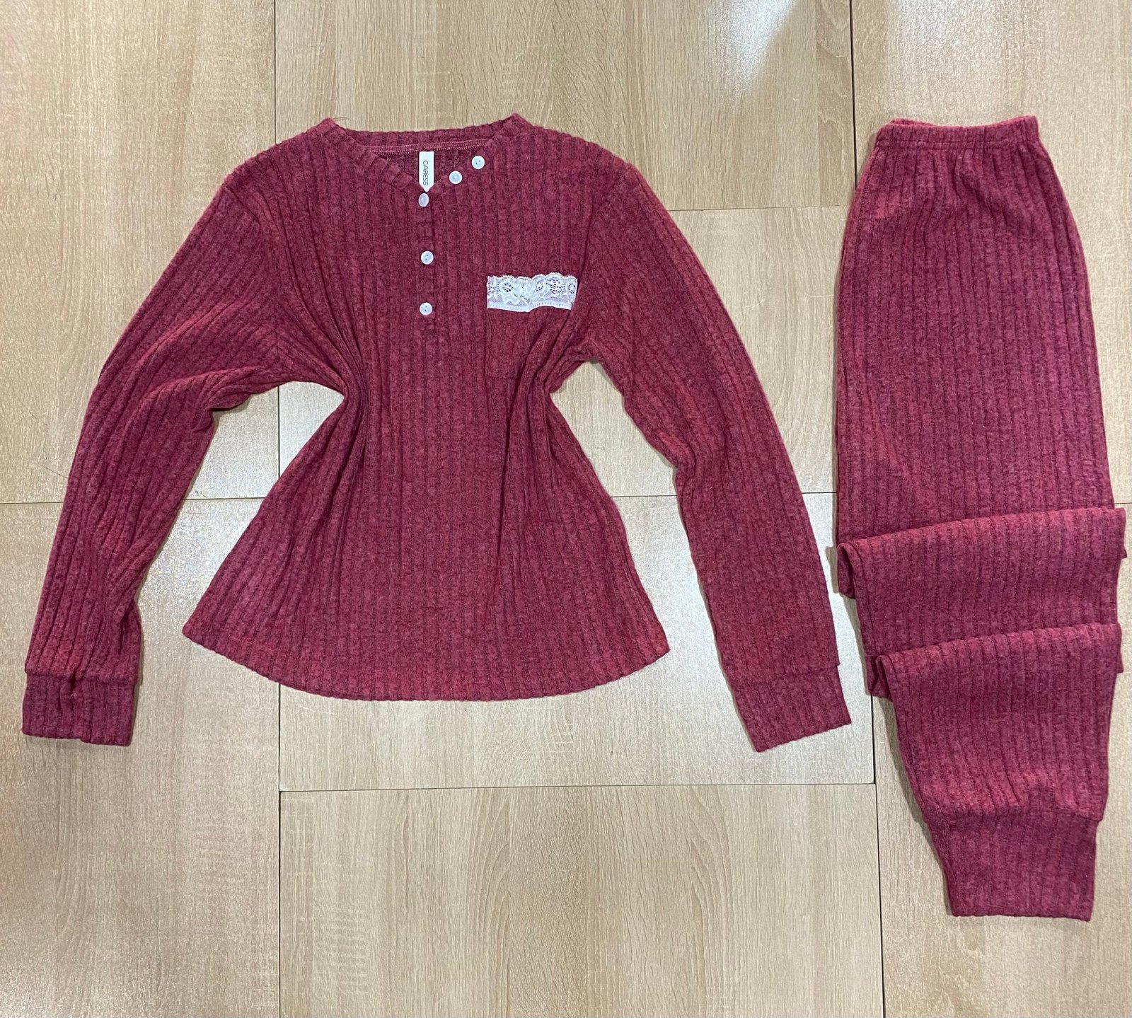 Pyjama manche longue ' Bordeaux '