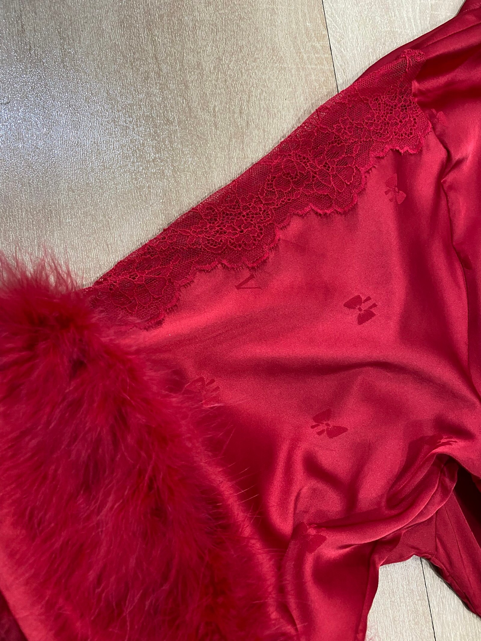 Ensemble Nuisette Peignoir ' Rouge ' – Image 2