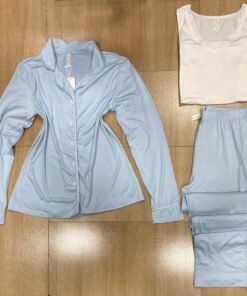 Pyjama 3 pièces en cotton ' Bleu '