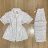 Pyjama Boutonnée ' Love ' Demi-manche