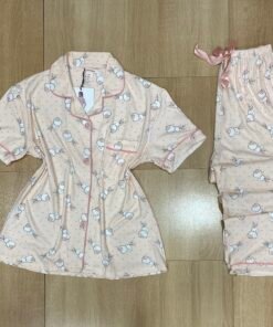 Pyjama Boutonnée ' Lapin ' Demi-manche