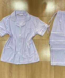 Pyjama Demi manche ' Mauve a rayure  Victories '