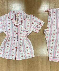 Pyjama Demi manche ' Blanc Motifs '