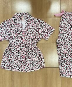 Pyjama Demi manche ' Léopard Rose '