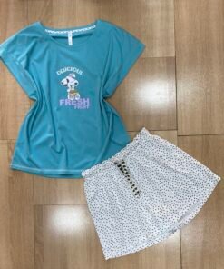 Pyjama Short ' Vert ' demi manche