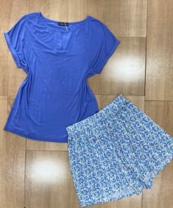 Pyjama Short ' Bleu foncé ' demi manche