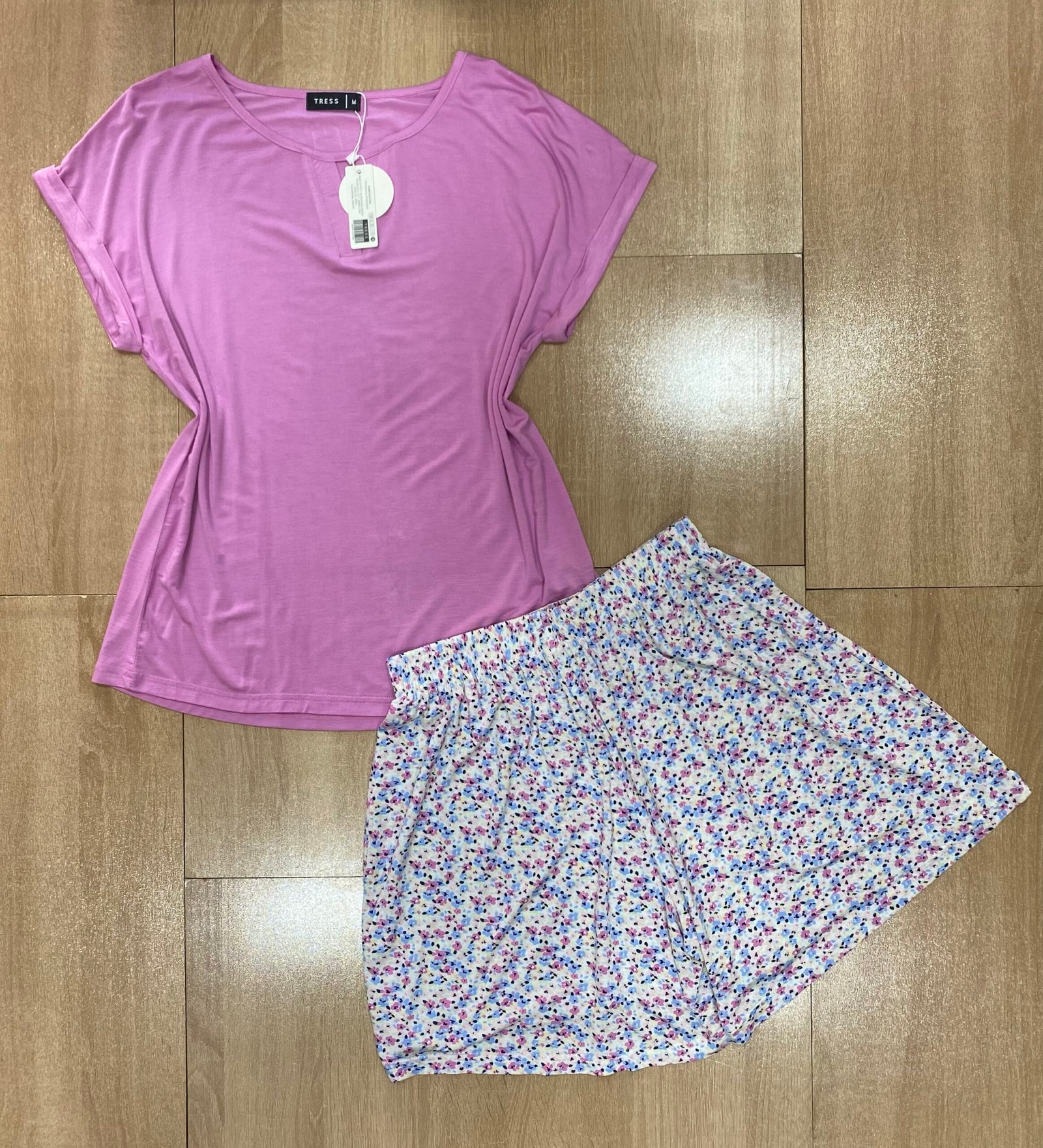 Pyjama Short ' Rose ' demi manche