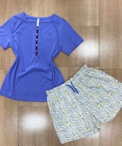 Pyjama Short ' Bleu foncé  ' demi manche