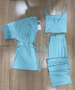 Pyjama 3 pièces ' Vert d'eau '