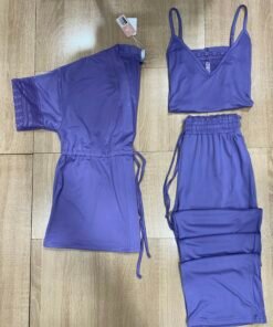 Pyjama 3 pièces ' Violet '