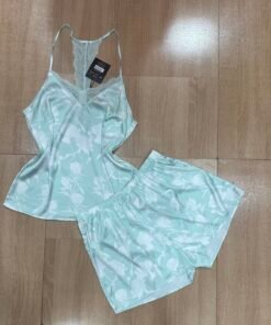 Short Bustier  " Vert a fleurs "