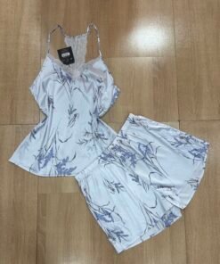 Short Bustier  " Bleu a fleurs "