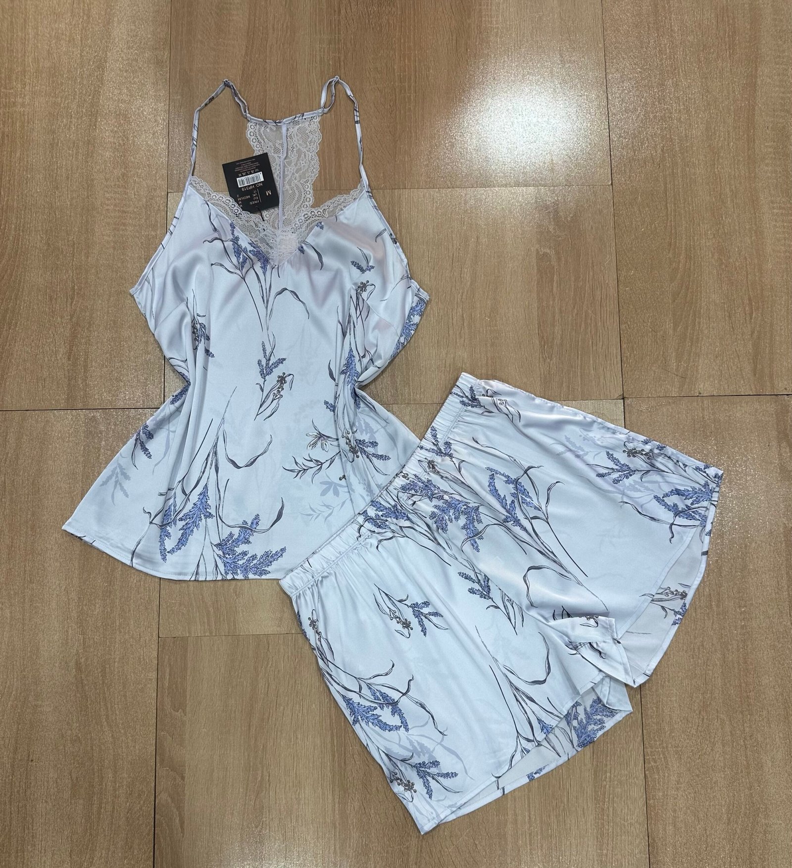 Short Bustier " Bleu a fleurs "