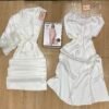 Nuisette Peignoir En Satin Long ‘ Blanc ´
