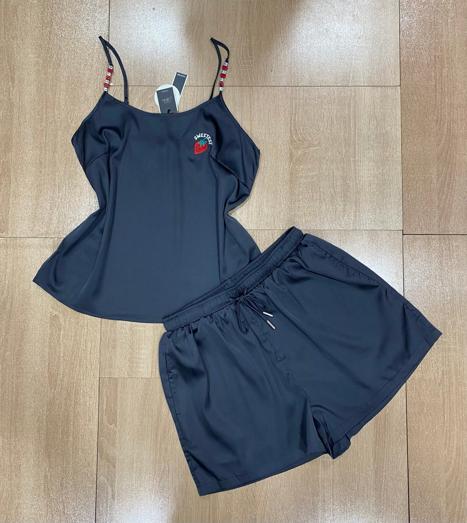 Bustier Short ‘ gris´ En satin