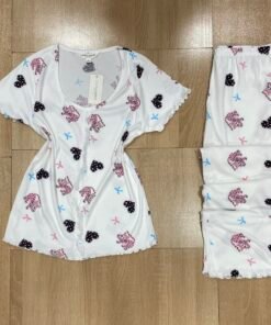Pyjama Demi-manche ' Blanc tigré '