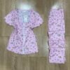 Pyjama Demi-manche ' Rose fleuri '