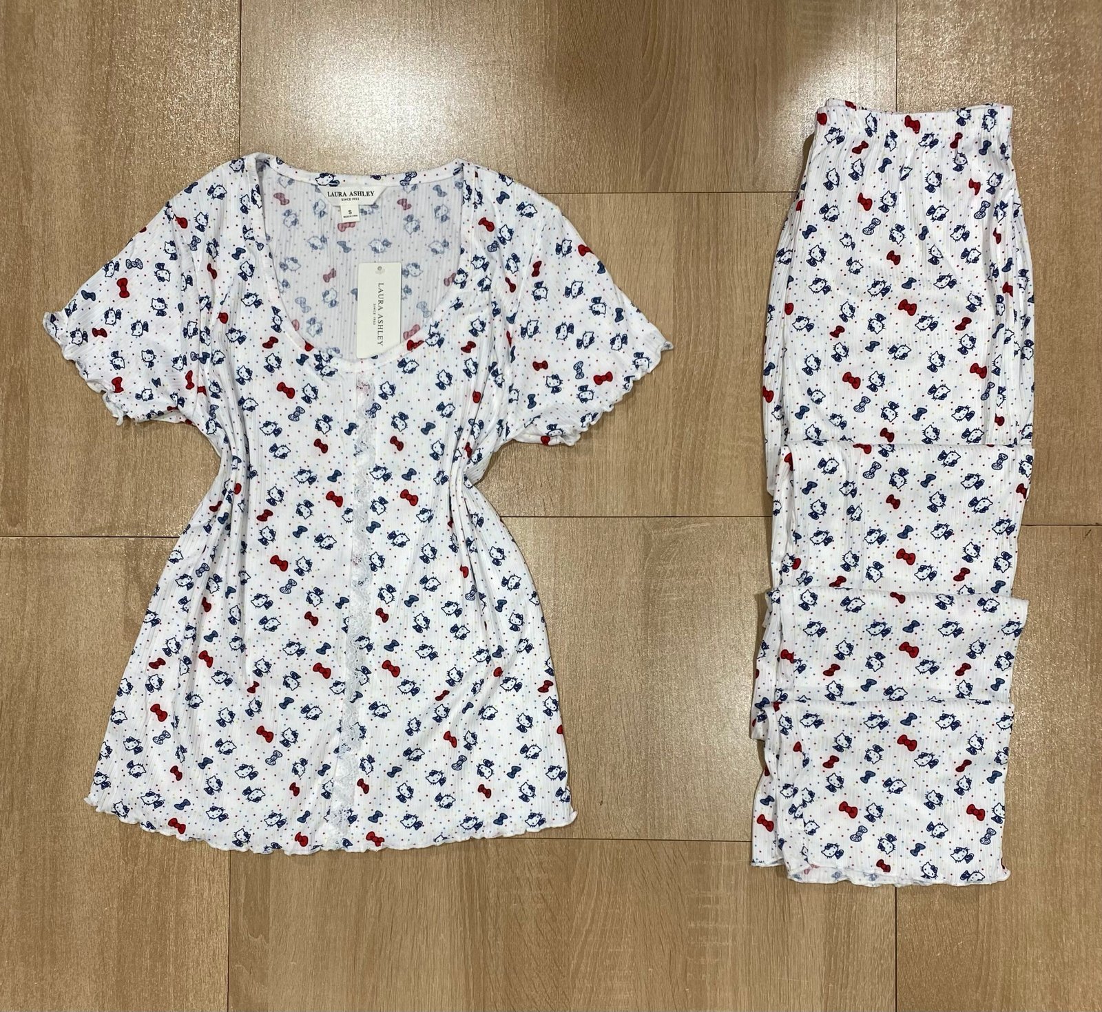 Pyjama Demi-manche ' Blanc Hello ketty '